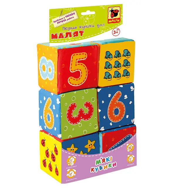 Набор мягких кубиков Масік Цифры (МС 090601-03) - фото 4
