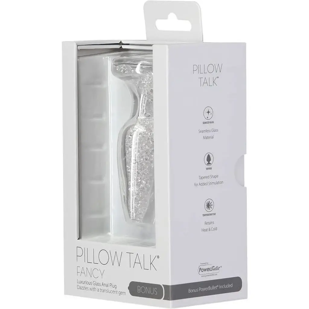 Стеклянная анальная пробка Pillow Talk Fancy Luxurious Glass Anal Plug ⌀3.1 см вибропуля в подарок - фото 7