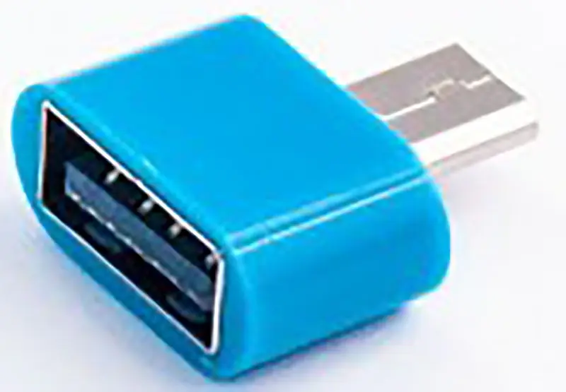 Переходник Dengos ADP-008 OTG USB - Micro-USB Blue - фото 2