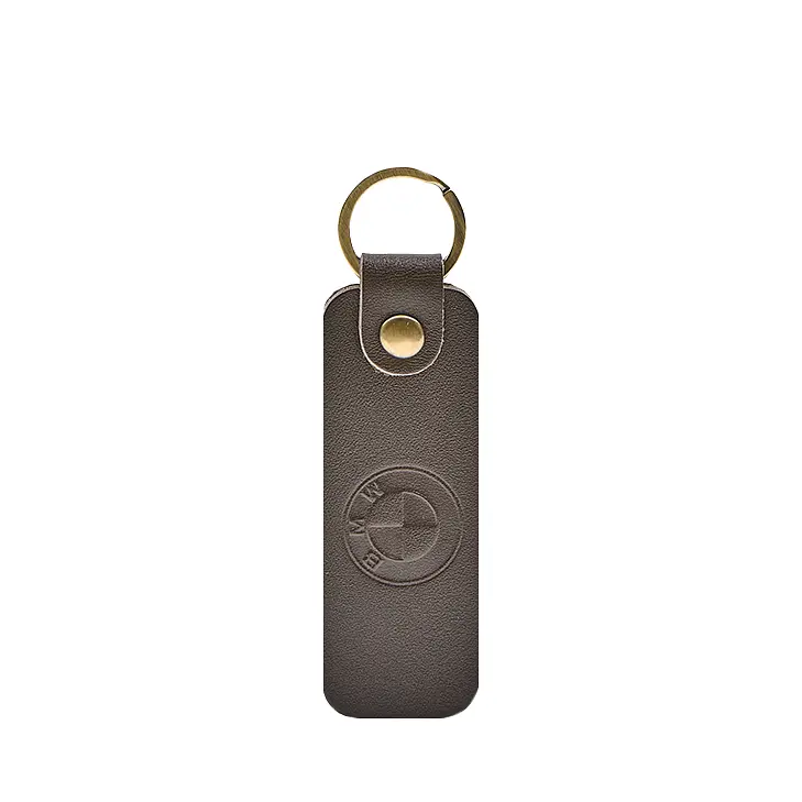 Кожаный брелок для Авто BMW темно-коричневый краст - фото 5