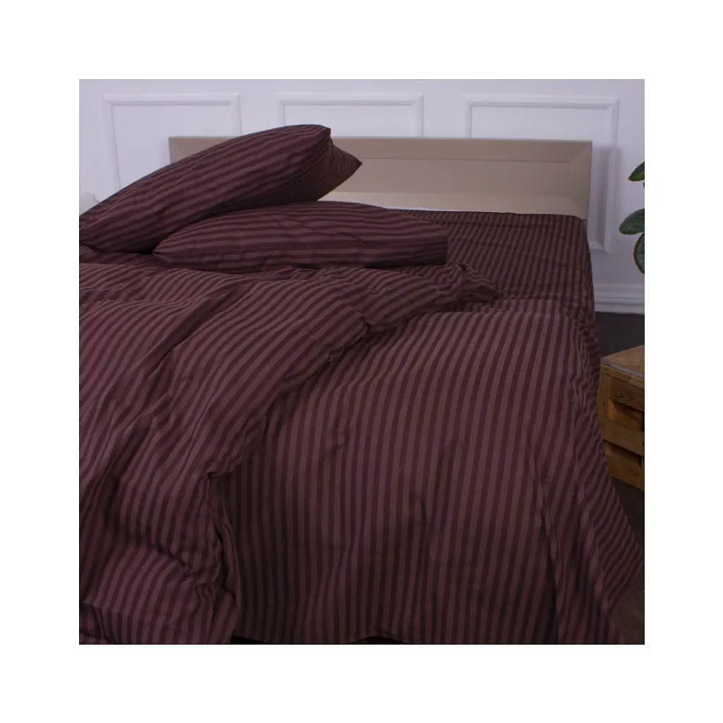 Наволочка MirSon Ranforce Elite 17-0617 Stripe Brown 40х60 см (2200008202262) - фото 3