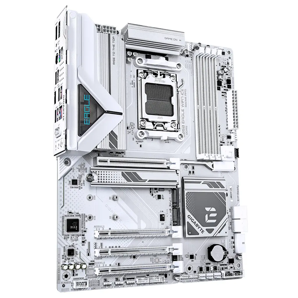 Gigabyte Материнська плата B850 EAGLE WF7 ICE sAM5 B850 4xDDR5 M.2 Wi-Fi BT HDMI DP ATX - фото 2