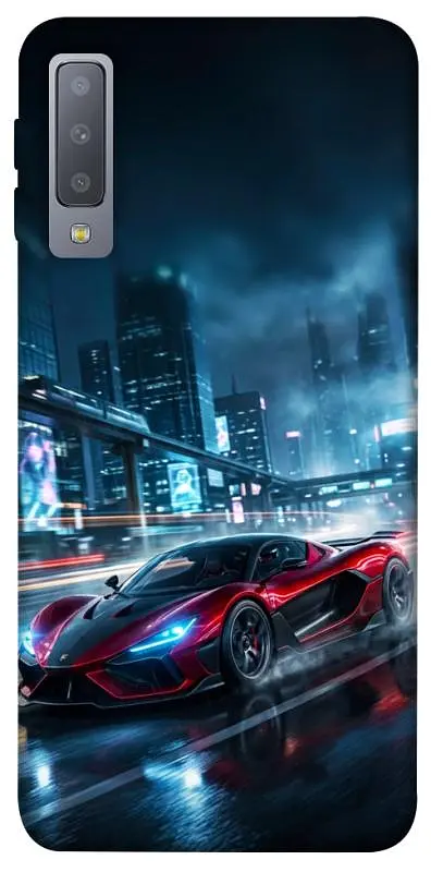 TPU чохол Demsky Red sport car для Samsung A750 Galaxy A7 (2018)