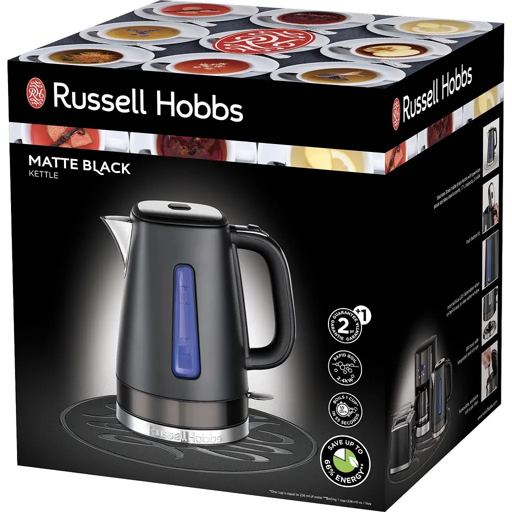 Електрочайник Russell Hobbs Matte Black 1.8 л чорний (26140-70) - фото 2