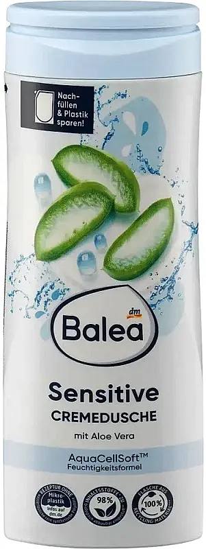 Крем-гель для душу Balea Sensitive з алое для чутливої шкіри 300мл.