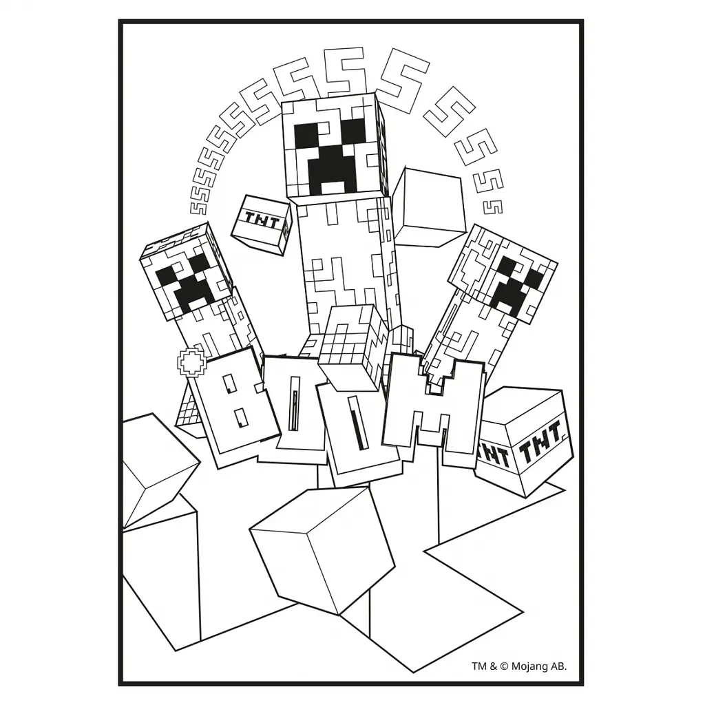Розмальовка А4 Yes Minecraft з наліпками та завданнями 12 сторінок (743222) - фото 3