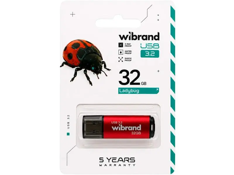 Флешка Wibrand 32 GB Ladybug Red (WI3.2/LB32P10S) - фото 4
