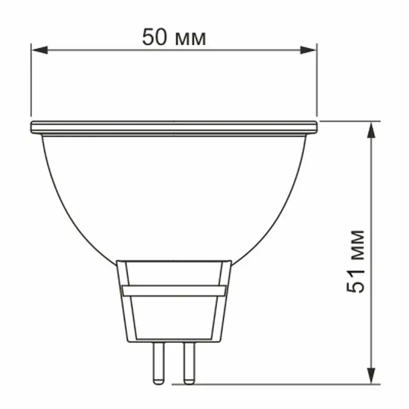 Лампочка Videx MR16e 8W GU5.3 4100K (VL-MR16e-08534) - фото 3