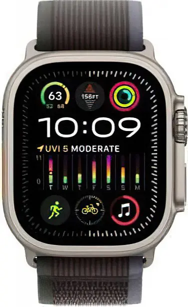 Смарт-годинник Apple Watch Ultra 2 GPS + Cellular 49mm Titanium Case with Blue/Black Trail Loop - M/L (MRF63) - фото 2