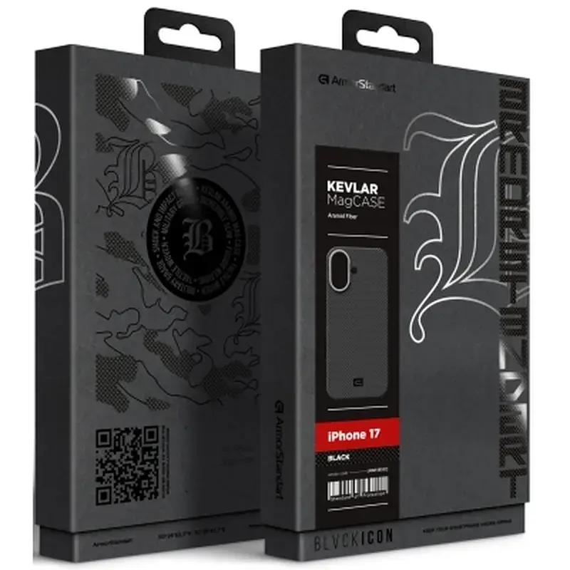 Чохол до мобільного телефона Armorstandart BlackIcon Kevlar MagCase Apple iPhone 17 Black (ARM88532) - фото 2