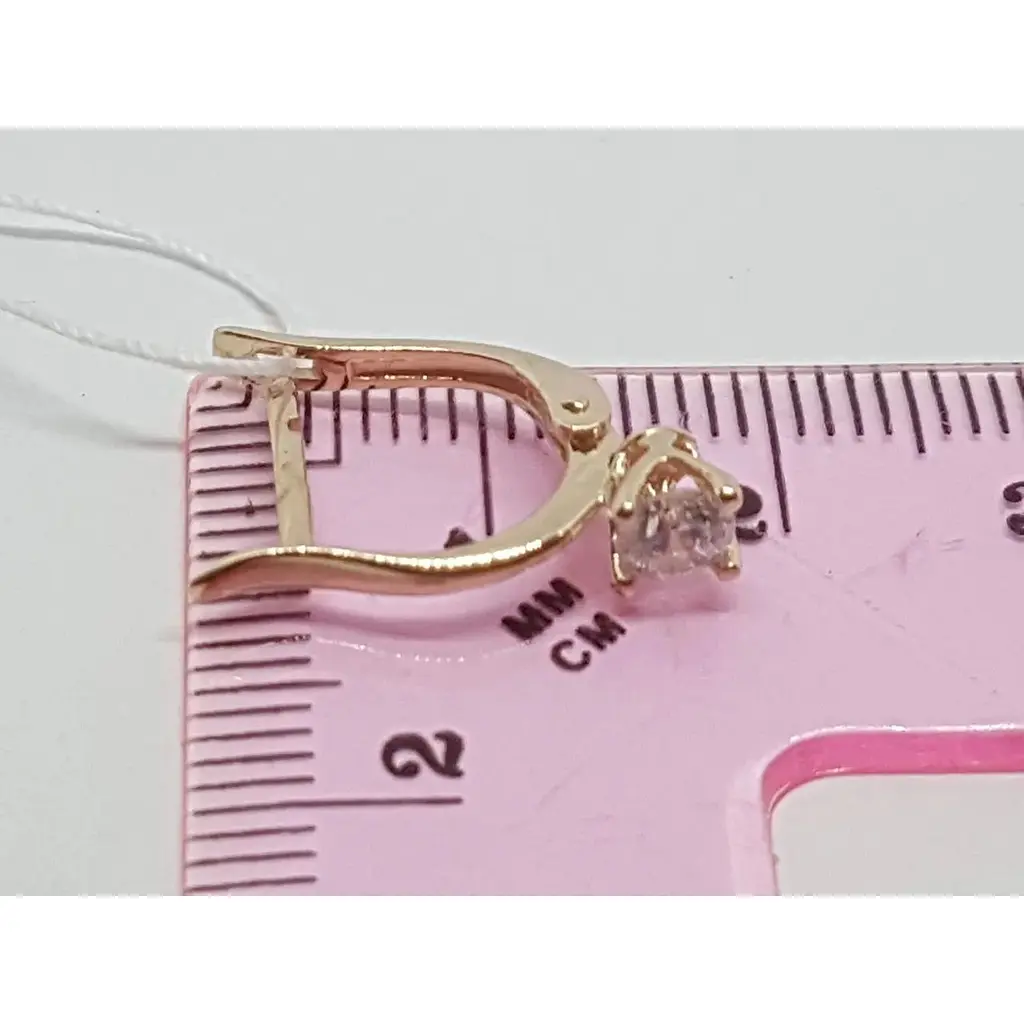 Золотые серьги Favoritum с фианитами. 211354 - фото 4