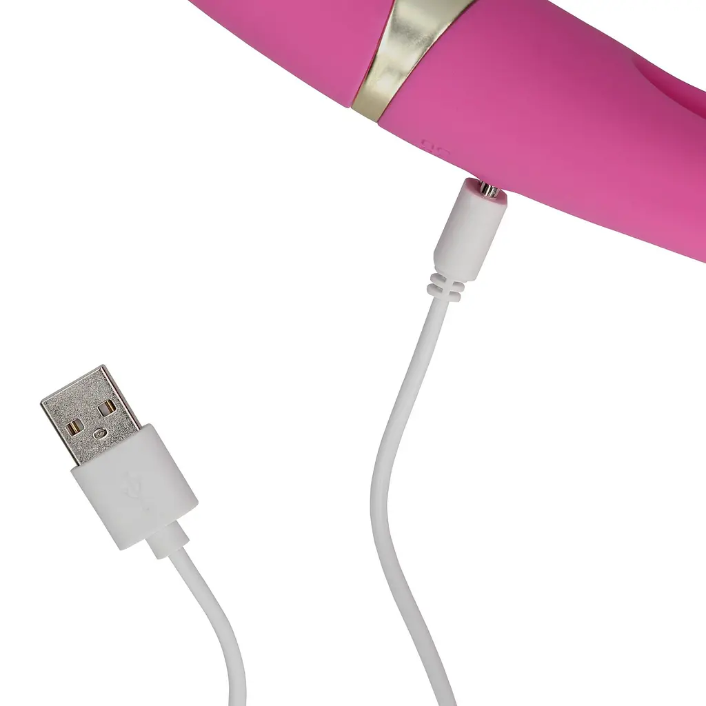 Вибратор Loveline Double Sided Flapping and G-Spot 24 см розовый - фото 8