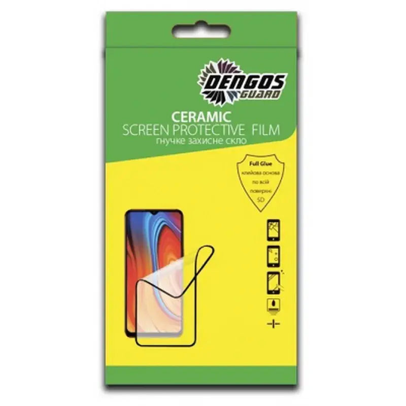 Скло захисне Dengos Ceramic Film для Samsung Galaxy A03s (black) (TGCF-14) - фото 2