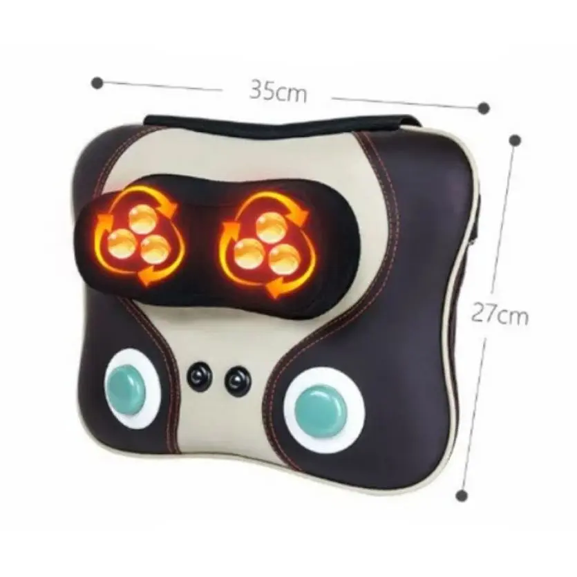 Масажна роликова подушка XPRO Massage Pillow 8802-003 коричнева (MER-15182_741) - фото 5