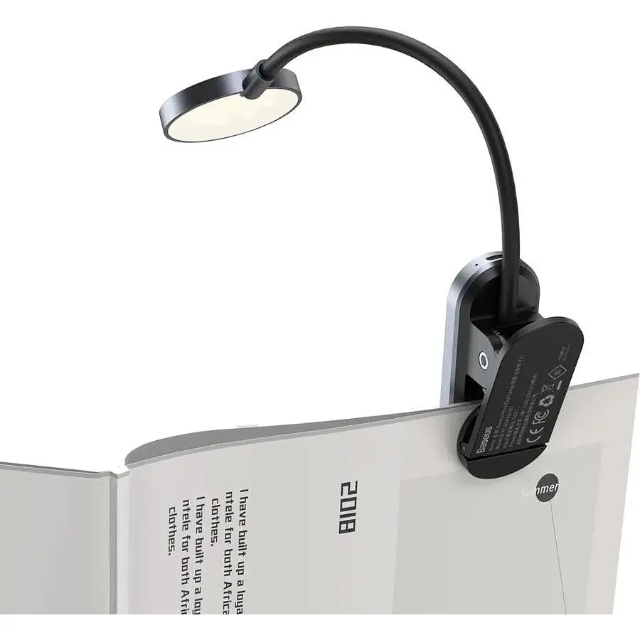Лампа Baseus Comfort Reading Mini Clip Lamp dark gray (DGRAD-0G) - фото 3