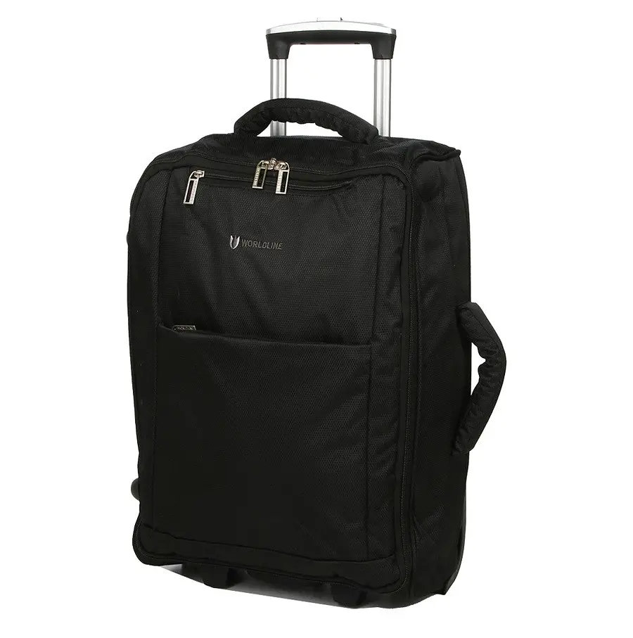 Валіза Малий (S) тканинний на 2 колесах Airtex 525 Queluz 50x34x18 см 30,6 л Чорний