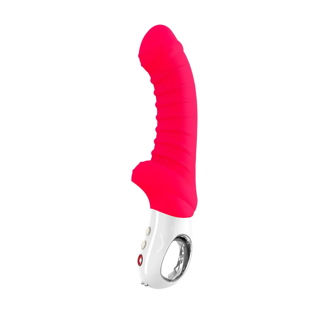 Вібратор для точки G Fun Factory TIGER india red, ребристий, підходить для анальної стимуляції - фото 3