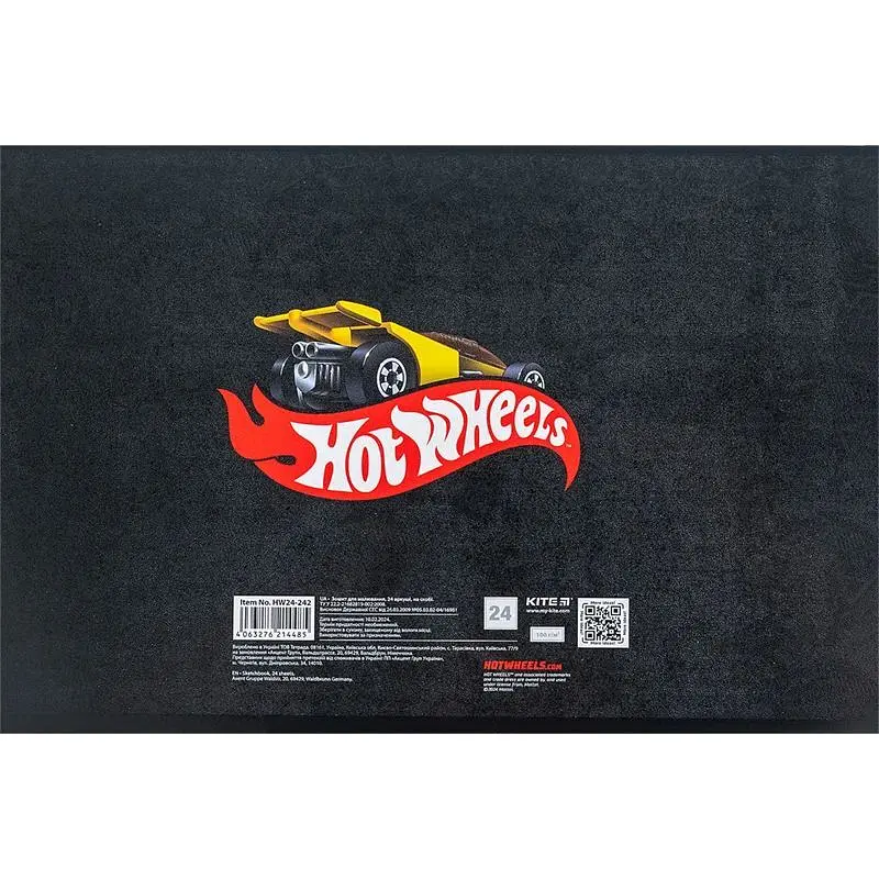 Зошит для малювання Kite Hot Wheels А4 24 аркуші малюнок 3 (HW24-242)   - фото 2