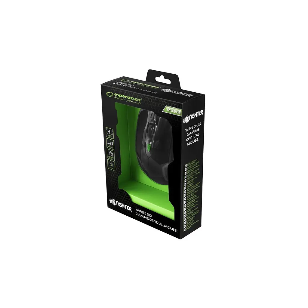 Миша Esperanza MX205 Fighter Зелений (EGM205G) - фото 4
