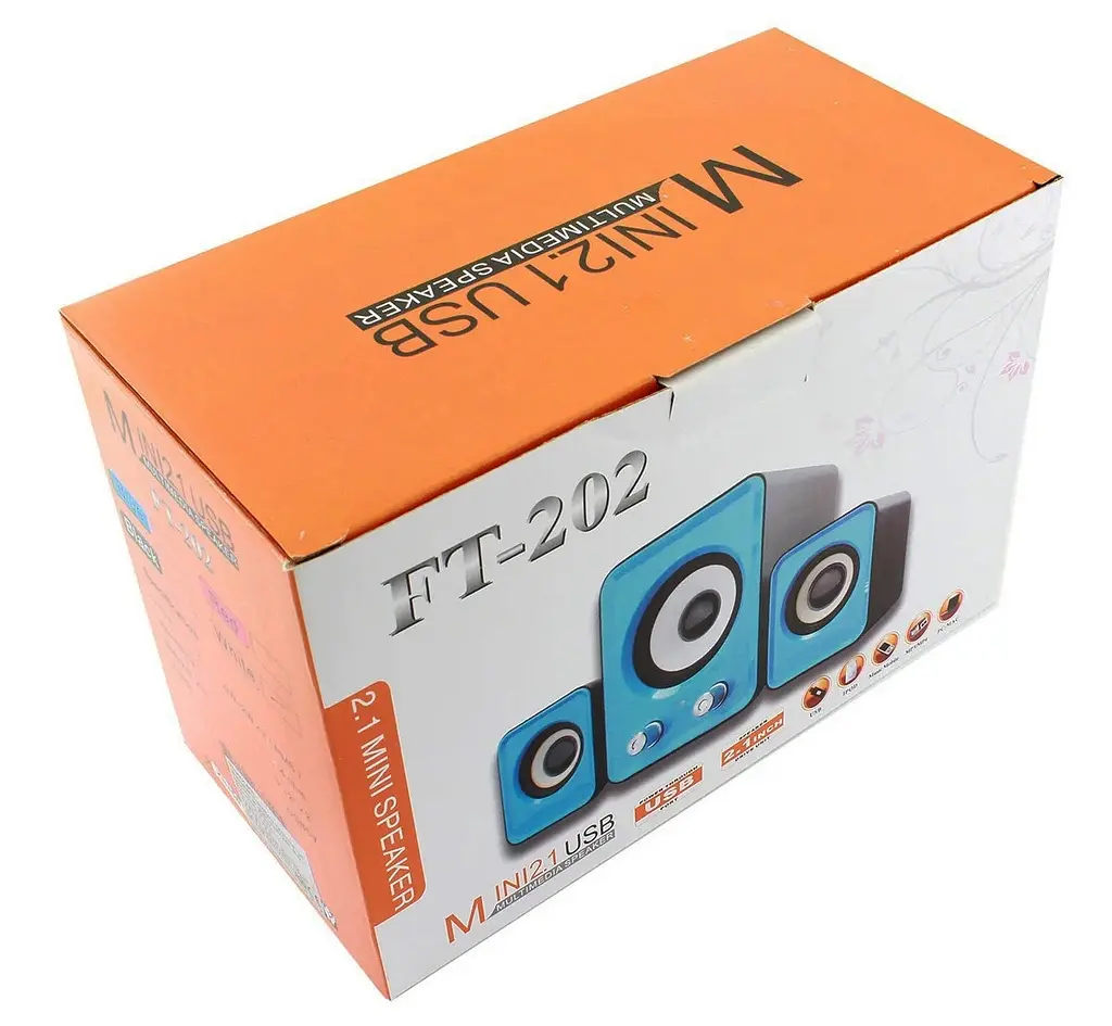 Комп'ютерні колонки RIAS FT-202 2.1 9W Blue (3_00454) - фото 5