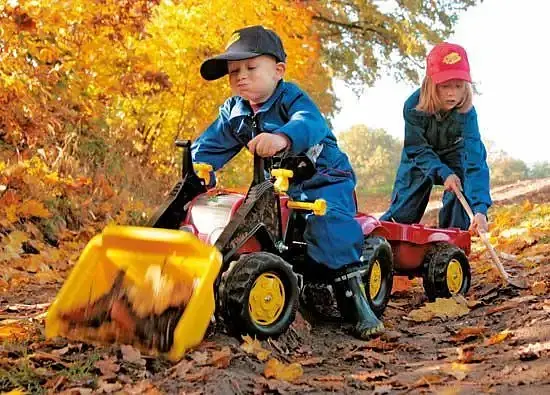 Педальний трактор Rolly Toys rollyKid-X червоний з жовтим (23127) - фото 3