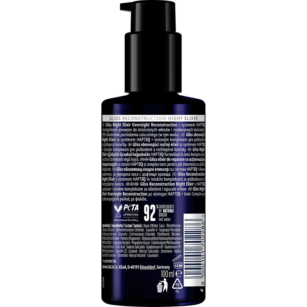 Еліксир Gliss Night Elixir Overnight Reconstruction 100 мл - фото 2