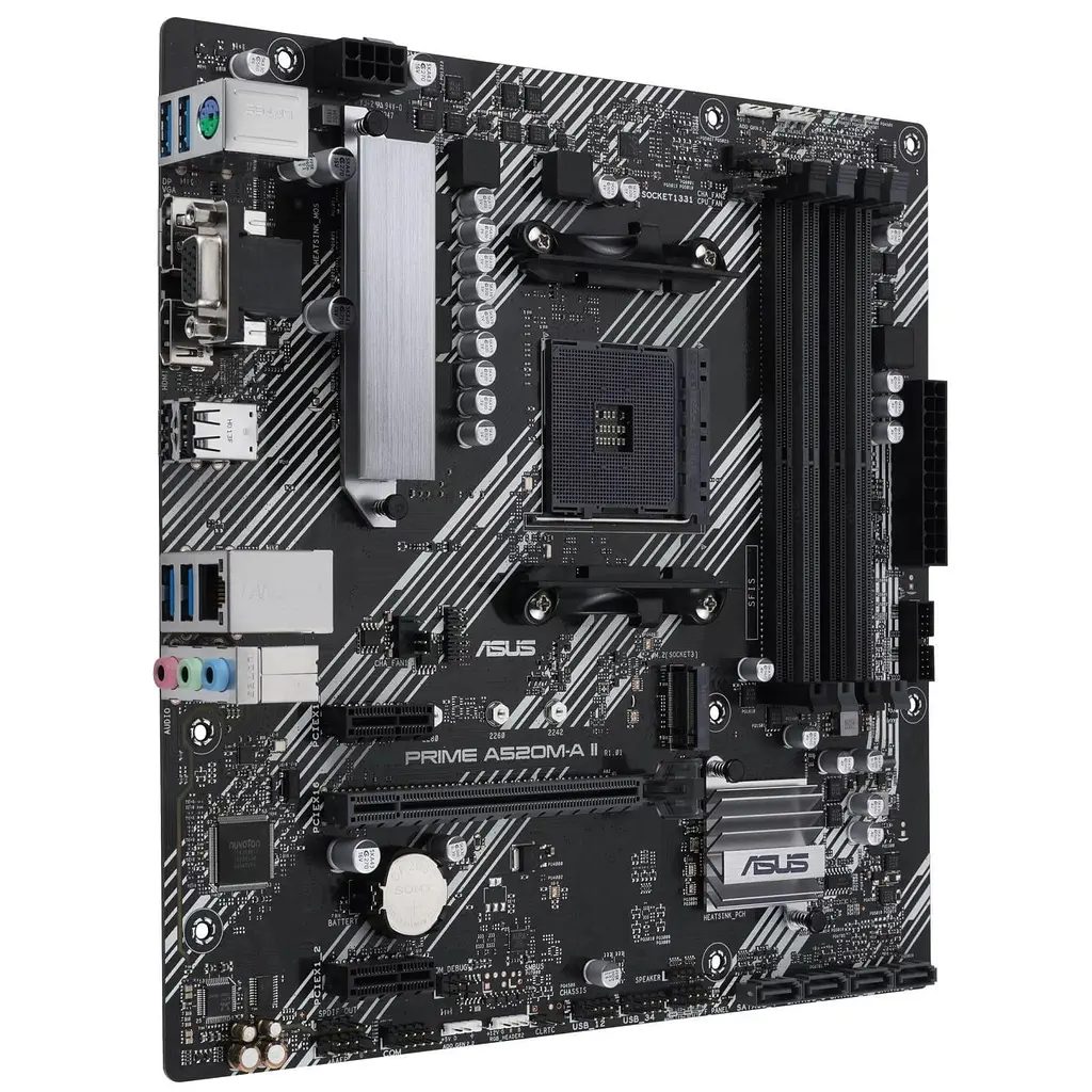Материнська плата ASUS PRIME A520M-A II/CSM (PRIME A520M-A II/CSM) (Socket AM4, AMD A520, Micro-ATX) - фото 3