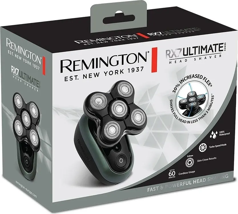 Роторна бритва для голови Remington Ultimate Series RX7 XR1600 чорно-зелений - фото 11