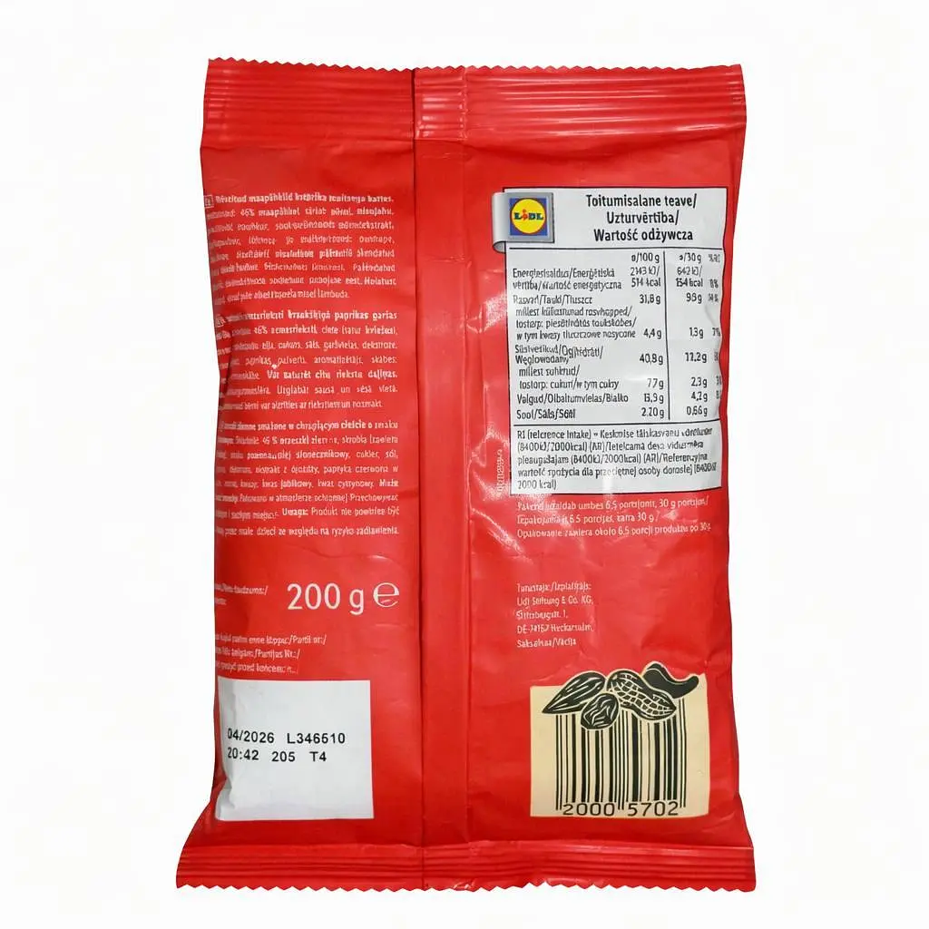 Арахіс у хрусткій оболонці з паприкою Alesto Cruspies Paprika 200 г - фото 2