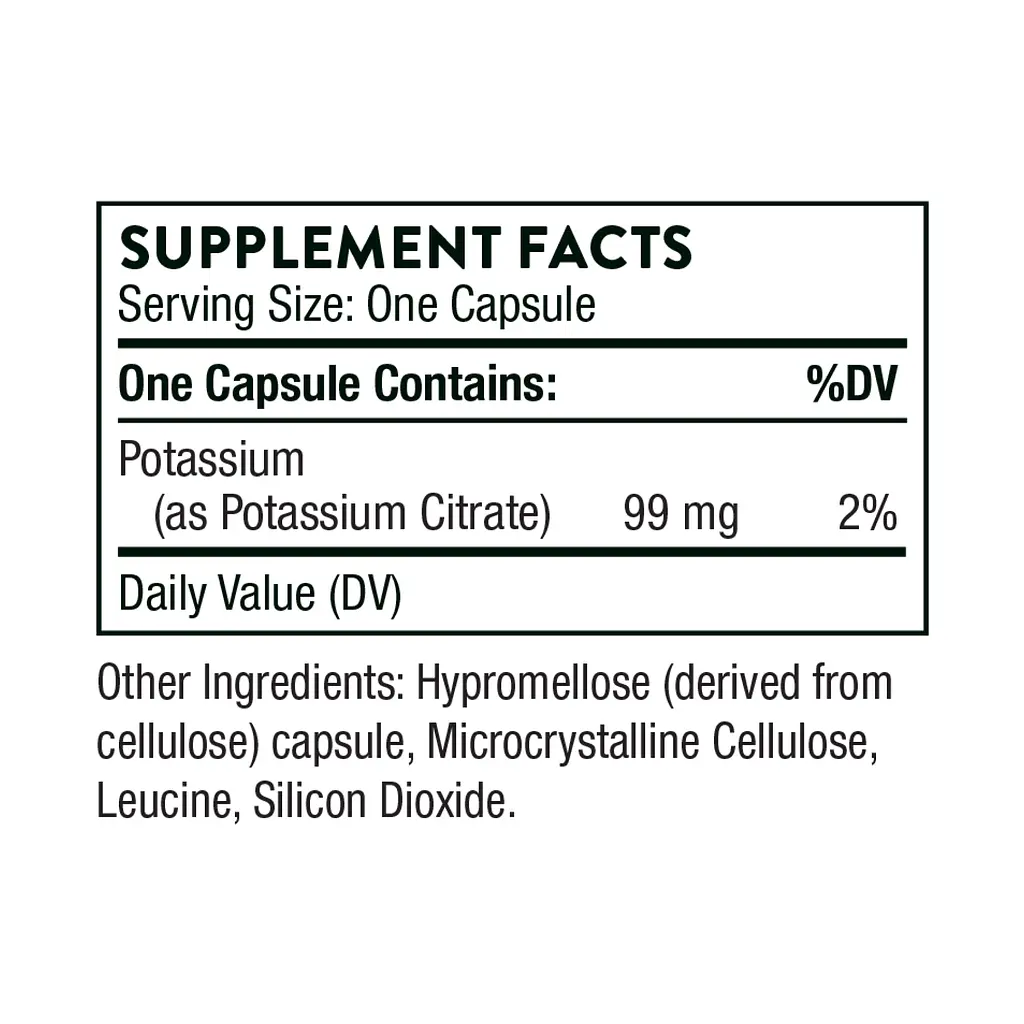 Калій цитрат Potassium Citrate - 90 caps - фото 2