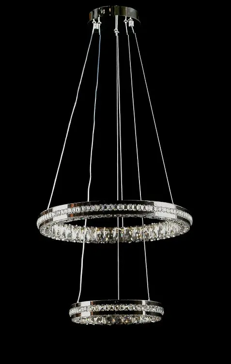Підвісна світлодіодна люстра Splendid Ray L50503J/480+320/2 LED, 2 кільця, пульт, димер, 80 W - фото 3