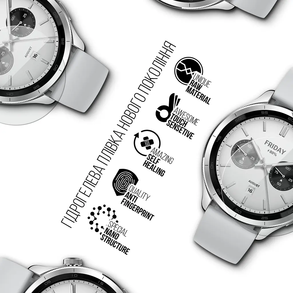 Гідрогелева плівка на годинники Xiaomi Watch S4 47mm ArmorStandart захисна плівка для смарт годинників прозора (ARM79897) - фото 2