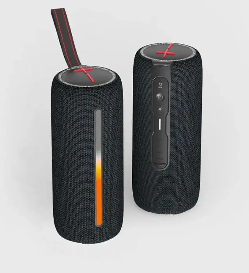 Портативна колонка Bluetooth 5.1 акумуляторна бездротова 2х10Вт з RGB підсвічуванням Hopestar P37 чорний - фото 2