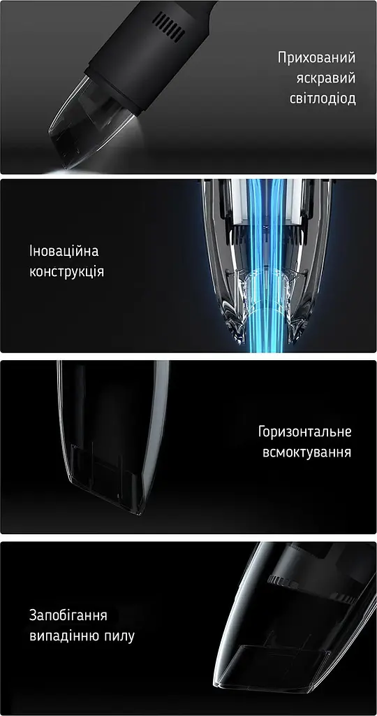 Ручной пылесос Xiaomi Shunzao Handheld Vacuum Cleaner Z1 Pro Black [86274] - фото 6