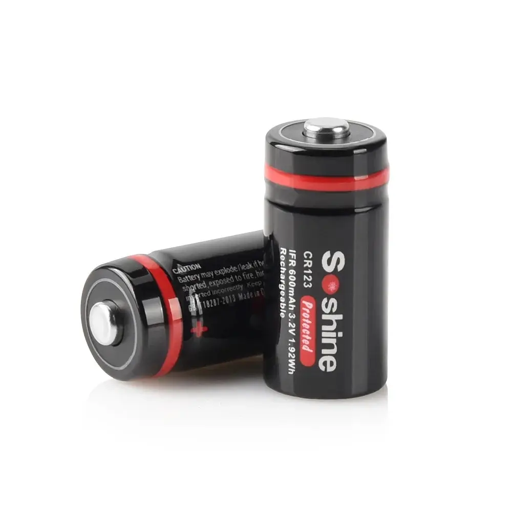 Акумулятор Soshine CR123A/16340 600mAh 1шт - фото 3