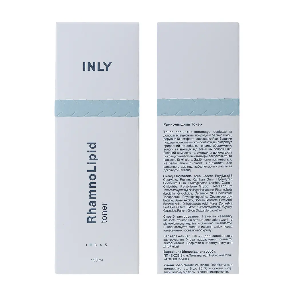 Тонер з рамноліпідами, гліцерином і амінокислотами RhamnoLipid Toner INLY 150 мл - фото 2