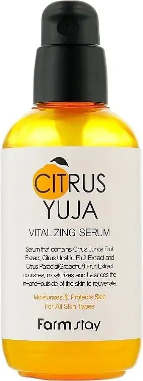 Відновлювальна сироватка для обличчя з екстрактом юзу FarmStay Citrus Yuja Vitalizing Serum 100 мл - фото 2