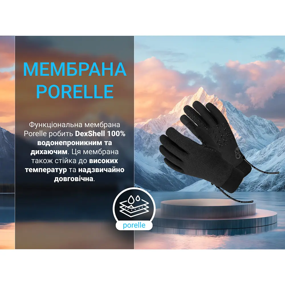 Рукавички водонепроникні Dexshell StretchFit 2.0 Gloves, р-р L, чорні - фото 5