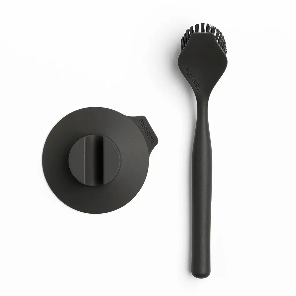 Щетка Brabantia для посуды с подставкой темно-серая (117589) - фото 2
