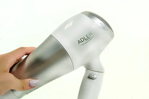 Фен Adler AD 2225, 2200 Вт концентратор 2 скорости холодный воздух компактный складная ручка 1 шт. белый (33705-IS) - фото 2