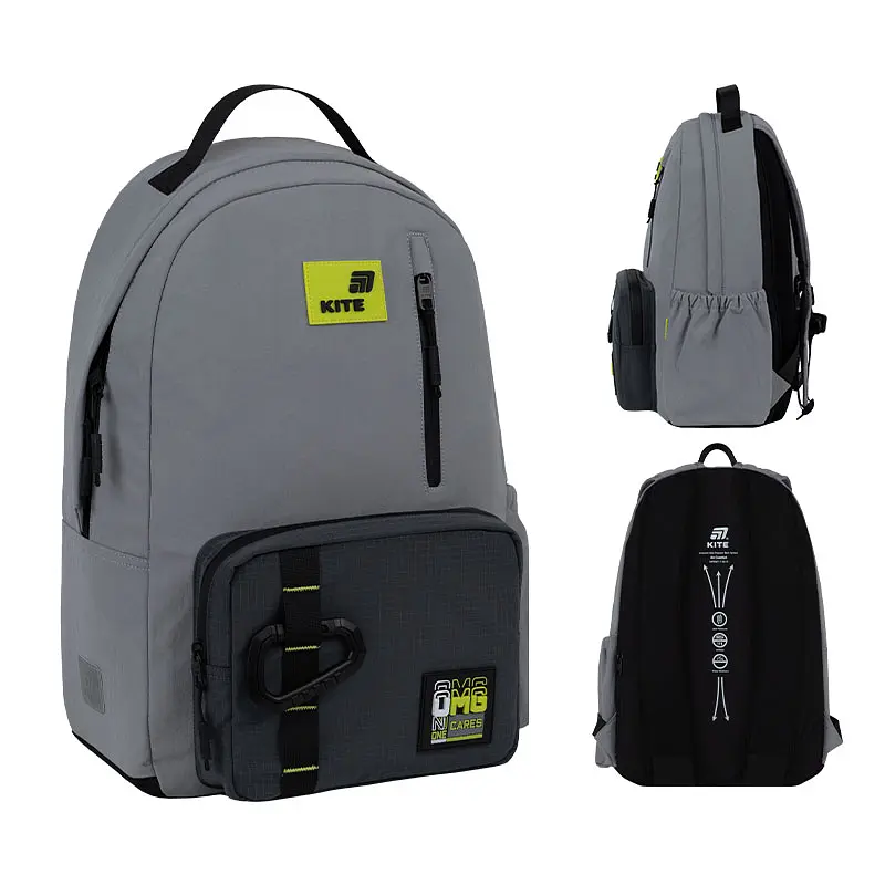Рюкзак для старшої школи Kite Education teens 949L No One Cares Сірий (K26-949L-2) - фото 2