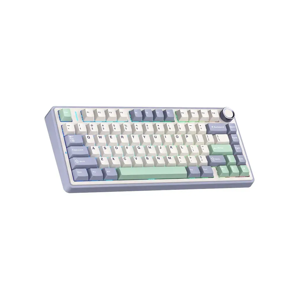Клавіатура Aula F75 Gasket Greywood V3 switch Hot-Swap PBT Wireless/Bluetooth/USB White (6948391208640) - фото 2
