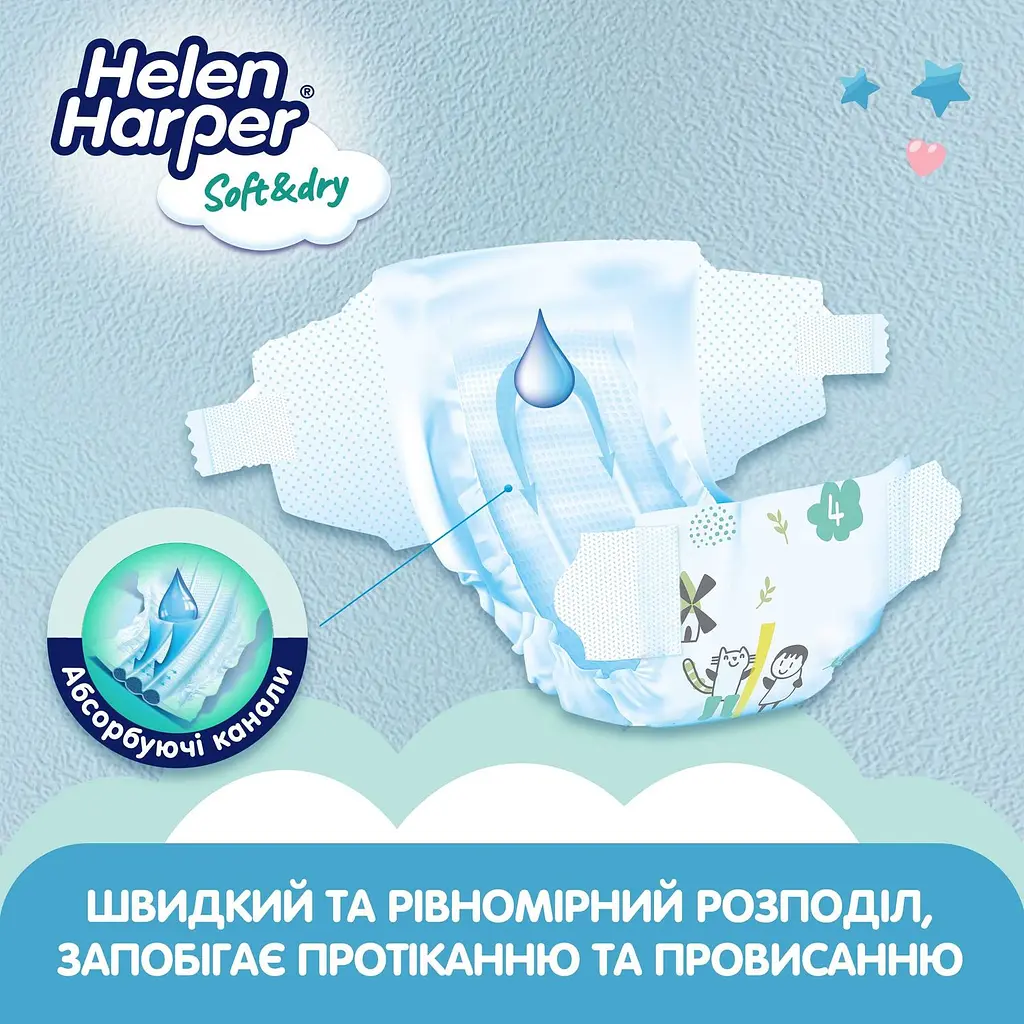 Подгузники Helen Harper Soft & Dry 4 (7-18 кг) 46 шт. - фото 6