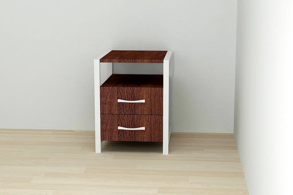 Тумба универсальная Ferrum-decor Вивьен 2/2 50x41x40 белый ДСП Венге 16мм (FRD-106181) - фото 3