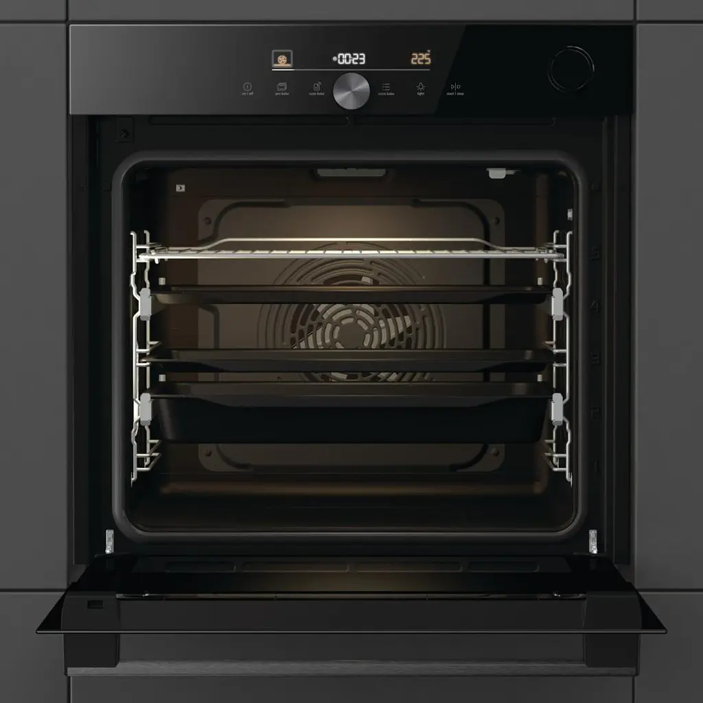 Духова шафа електрична Gorenje 77 л A+ пара дисплей Wi-Fi чорний - фото 4