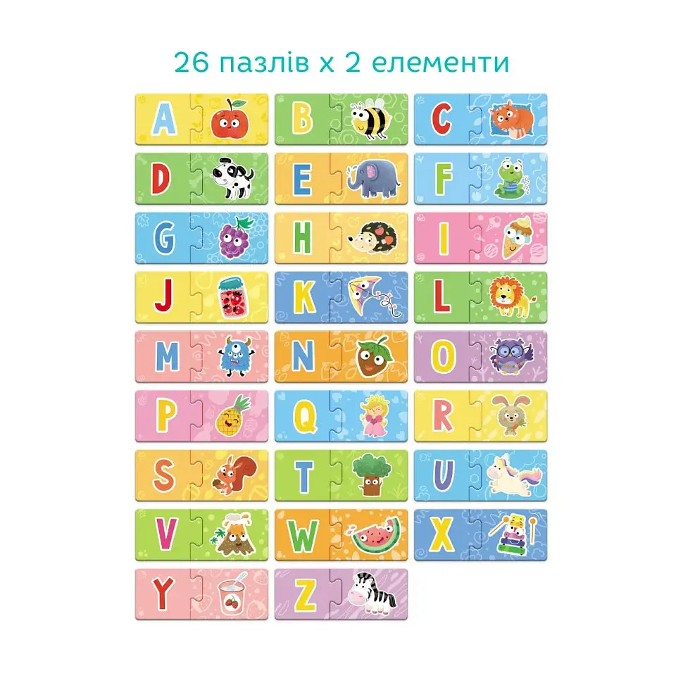 Навчальна гра-пазл "Англійська абетка" DoDo 301226, 52 ел - фото 3