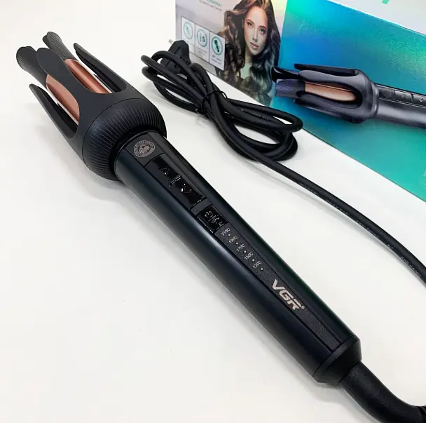 Автоматична плойка для локонів VGR V-581 стайлер кераміка дисплей 130–210°C 45 Вт чорна - фото 3