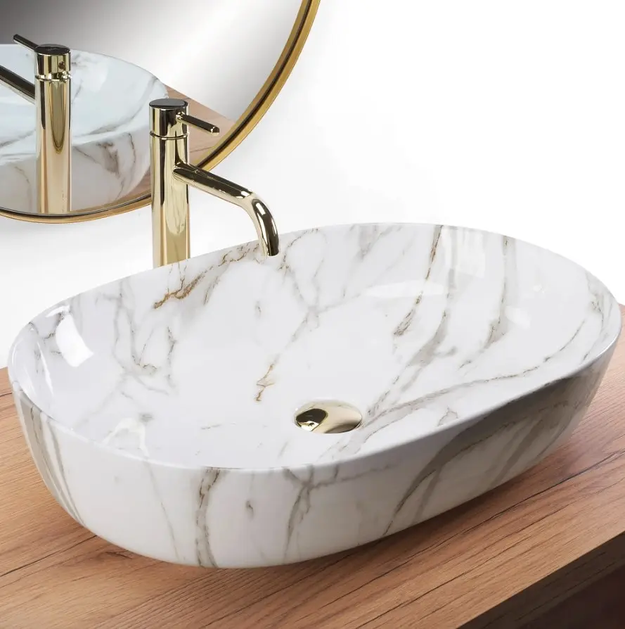 Умивальник Rea Cleo 60,5x41 aiax shine (REA-U9656) - фото 2