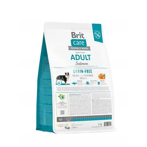 Сухий корм Brit Care Dog Grain-free Adult для собак малих і середніх порід, беззерновий з лососем, 3 кг - фото 3