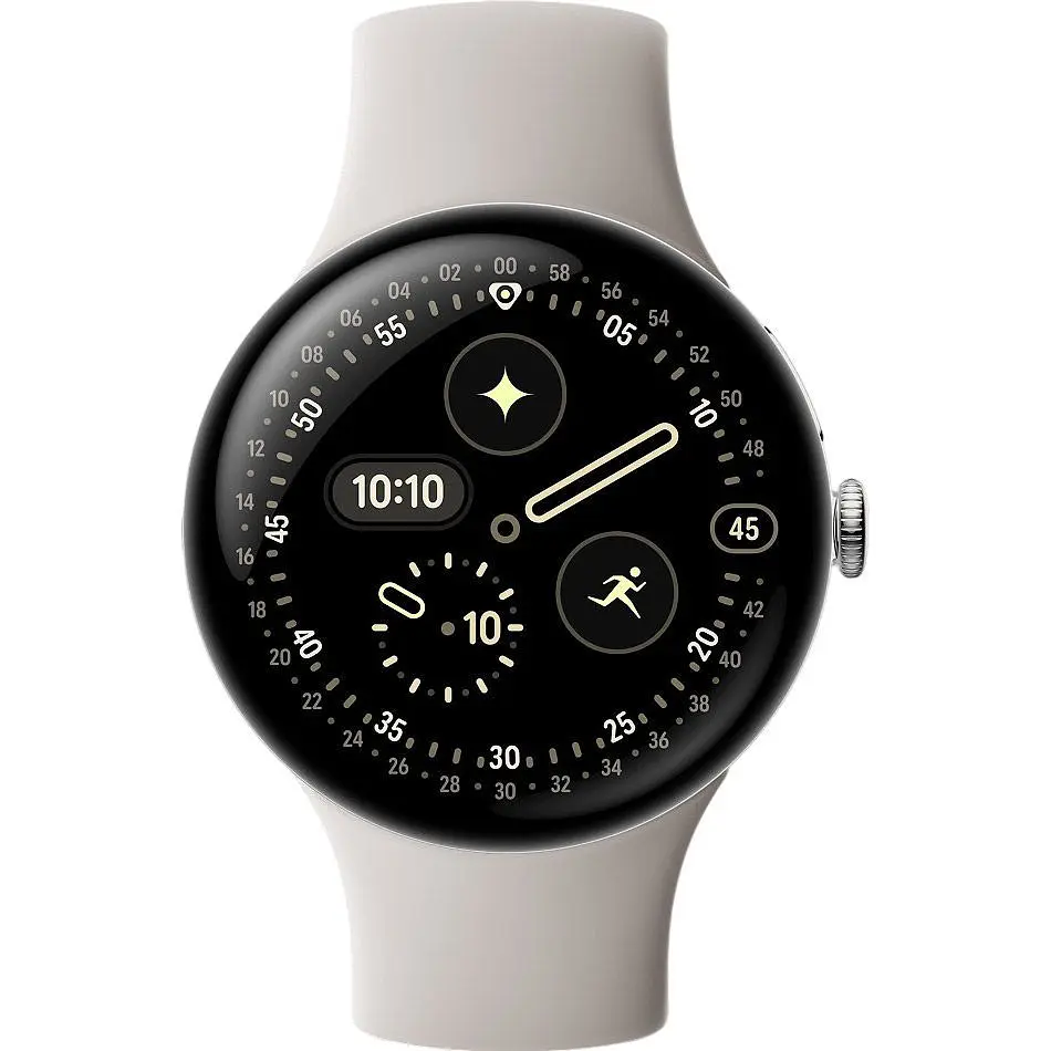 Смарт-часы Google Pixel Watch 4 45mm Wi-Fi Polished Silver Aluminum case/Porcelain Active Band [161535] - фото 3